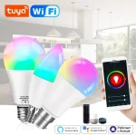 Tuya – ampoule WiFi intelligente, lampe Alexa, commande vocale Alice, E14, 5/7/9W, E27, 18/12/15W, B22, ampoule LED, vie intelligente pour l&rsquo;éclairage domestique