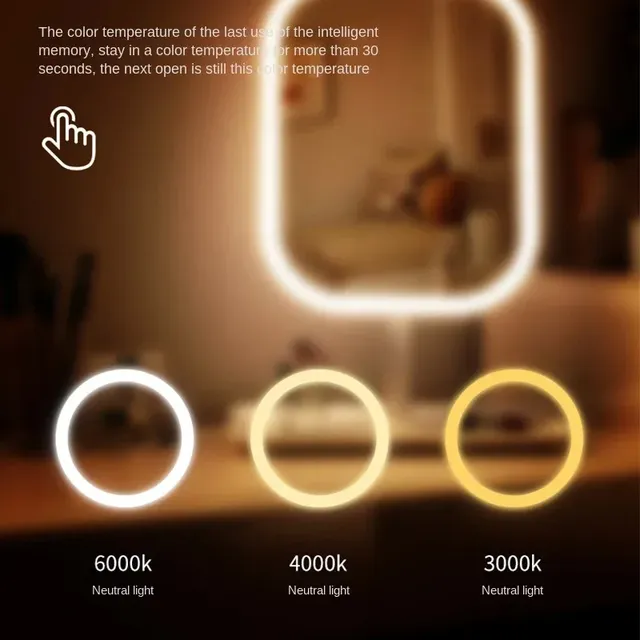 Niche moderne bureau vanité miroir 3 couleurs lumière… – vue 6