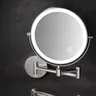 Miroir cosmétique pliant en laiton LED – vue 4