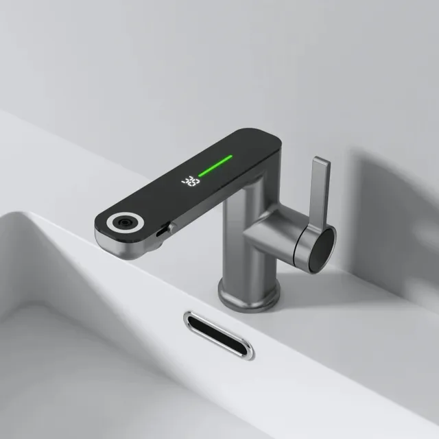 Robinet de lavabo LED à affichage numérique de la… – vue 2