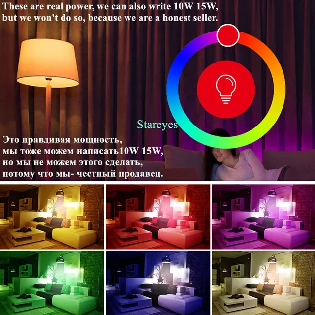 Tuya WiFi intelligent Zigbee RGBCCT E27 9W ampoule LED… – vue 6