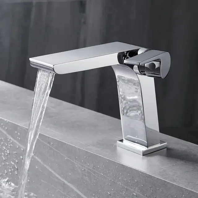 Robinet cascade en cuivre-robinet chaud et froid à… – vue 5