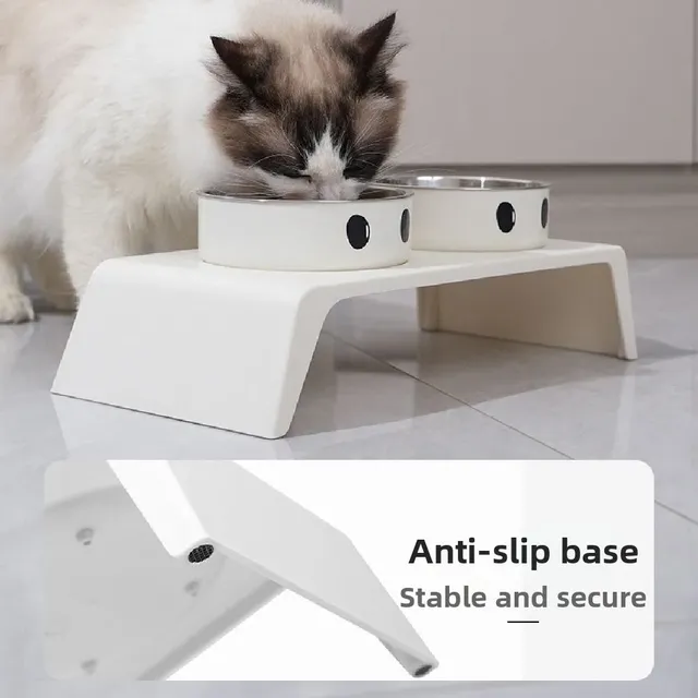 Bols doubles bol d'eau de nourriture pour chat bol… – vue 2