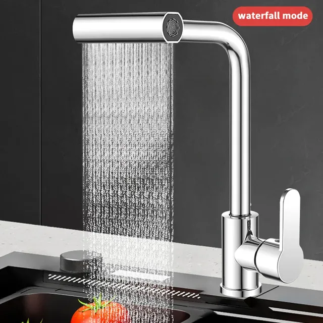 Robinet de cuisine en acier inoxydable avec 4 modes de… – vue 4