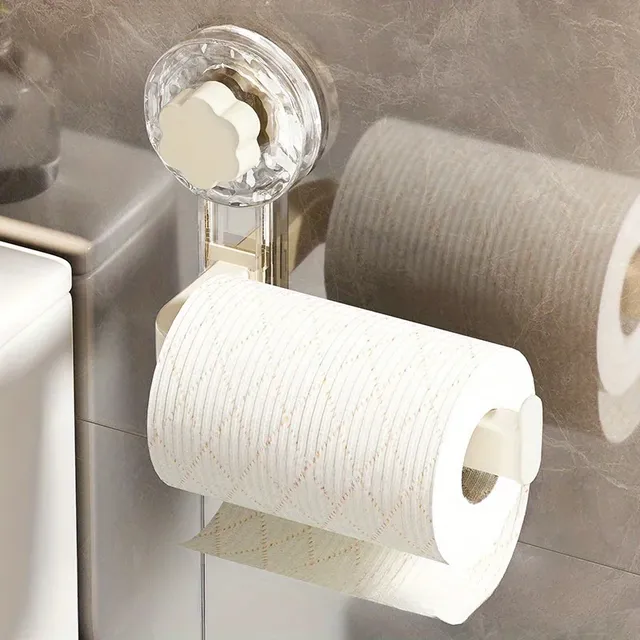 Porte papier toilette murale ventouse cristalline… – vue 2