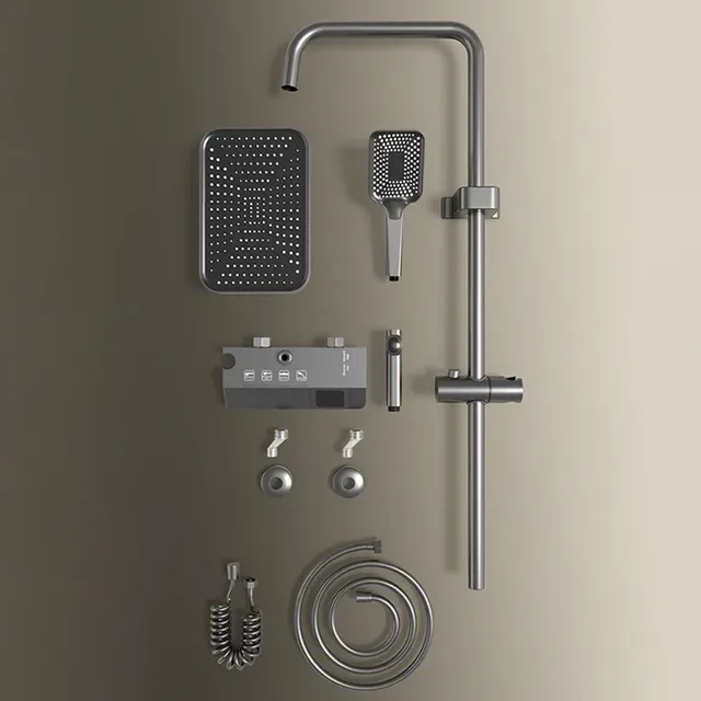 Ensemble de douche de salle de bain avec affichage LED – vue 6