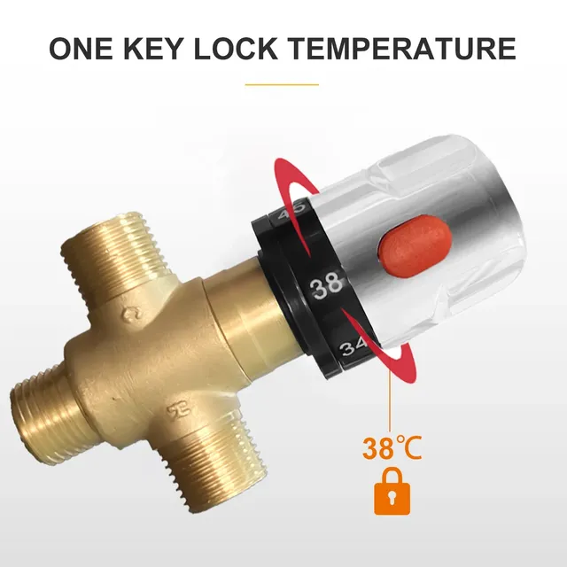 Robinet mitigeur thermostatique en laiton – vue 5