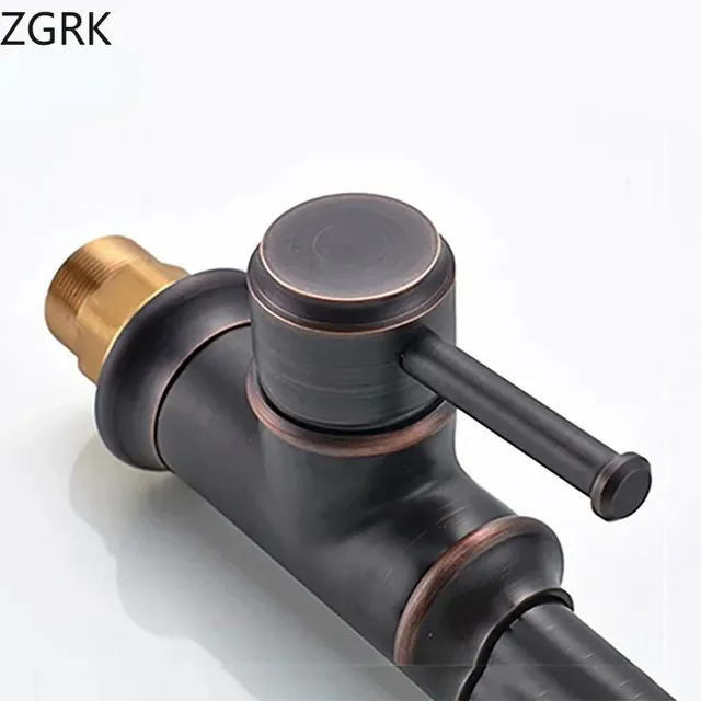 Mitigeur Lavabo Monotrou Bec Haut Col Cygne Bronze Noir… – vue 7