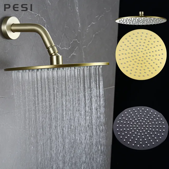 Pommeau de douche mural en acier inoxydable