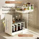 Support de rangement d&rsquo;épices extractible de cuisine, coin d&rsquo;assaisonnement, huile, sel, Sauce, vinaigre, bouteille, support d&rsquo;organisation, étagère de support de comptoir