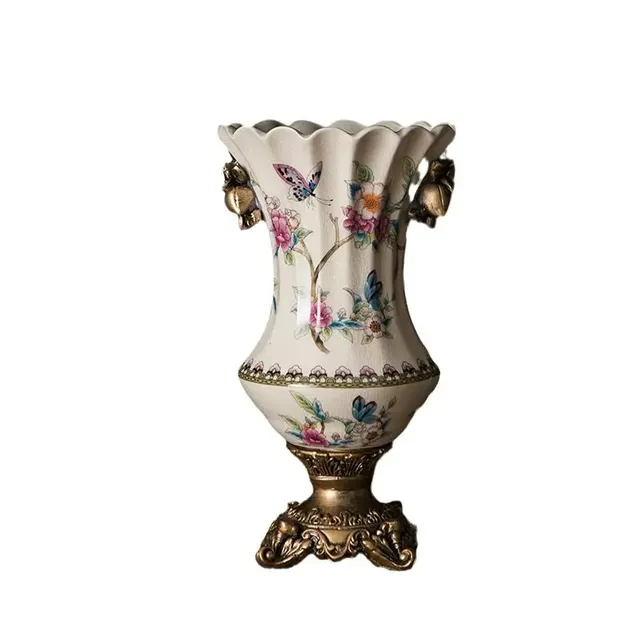 Vase en porcelaine rétro bleu et blanc – vue 5