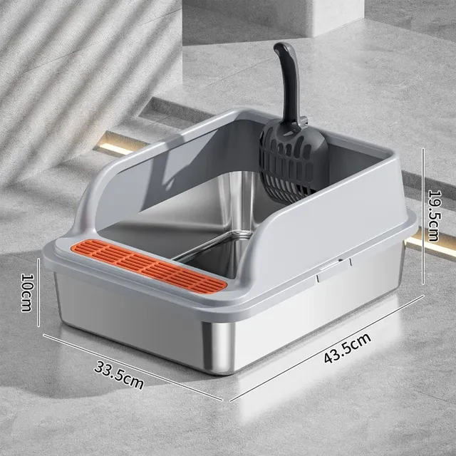 Zhengkai bassin à litière pour chat en acier inoxydable – vue 4