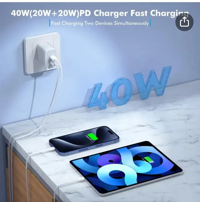 40W USB C chargeur Charge rapide QC 3.0 double PD… – vue 2