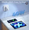 40W USB C chargeur Charge rapide QC 3.0 double PD… – vue 2