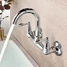 Robinet mitigeur mural laiton massif cuivre chrome noir… – vue 3