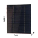 Panneau solaire Portable 2W 12V, chargeur de batterie, étanche, panneaux d&rsquo;urgence de petite puissance, plaque solaire pour ventilateurs, pompe de lampe extérieure