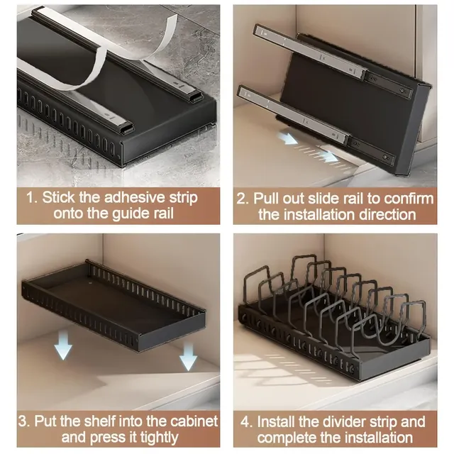 Organisateur casseroles poêles couvercles coulissant… – vue 6
