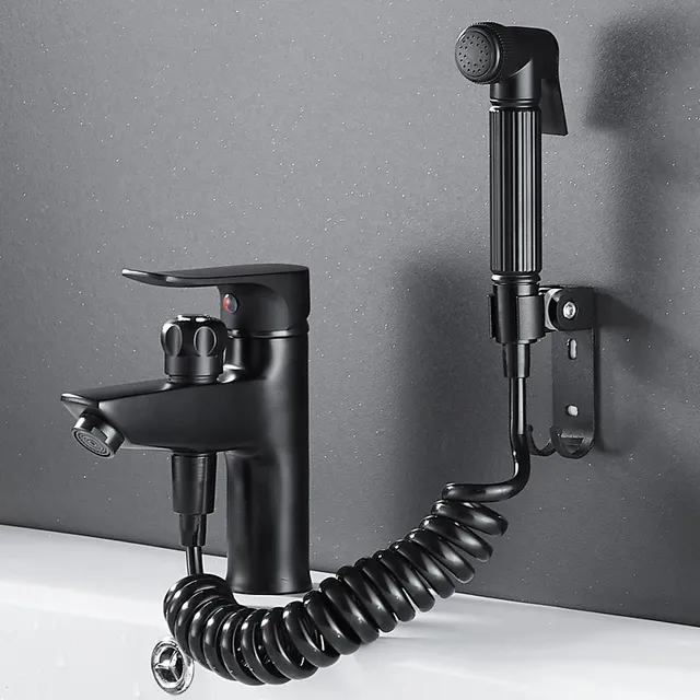 Robinet à poignée unique en laiton avec pommeau de douche – vue 2