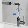 Mitigeur lavabo monotrou cascade contemporain bec coudé… – vue 4