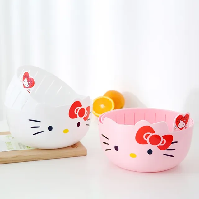 Hello Kitty Double couche fruits légumes panier Kawaii… – vue 4
