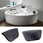 Appui-tête noir pour spa et baignoire, soutien du cou, dos antidérapant, Support de baignoire confortable, Support de baignoire arrière étanche 265x150x60mm