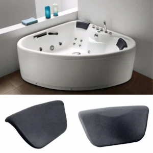 Appui-tête noir pour spa et baignoire, soutien du cou, dos antidérapant, Support de baignoire confortable, Support de baignoire arrière étanche 265x150x60mm Appui-tête noir pour spa et baignoire, soutien du cou, dos antidérapant, Support de baignoire confortable, Support de baignoire arrière étanche 265x150x60mm