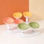 Bol réglable pour animaux de compagnie, Double bol, grande capacité, bassin d&rsquo;alimentation pour chien, en plastique détachable, mangeoire à boire pour animaux de compagnie, récipient d&rsquo;eau