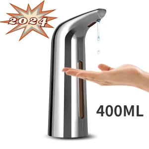 Distributeur automatique de savon liquide de 400ML, accessoires de salle de bains, distributeur de savon et de Gel, désinfectant Intelligent pour les mains à Induction de cuisine Distributeur automatique de savon liquide de 400ML, accessoires de salle de bains, distributeur de savon et de Gel, désinfectant Intelligent pour les mains à Induction de cuisine