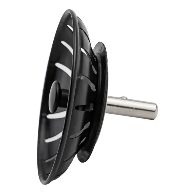 Filtre vidange noir inoxydable acier 78mm évier douche… – vue 2