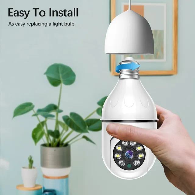 Caméra ampoule sans fil Wifi E27 caméra ampoule 360… – vue 2