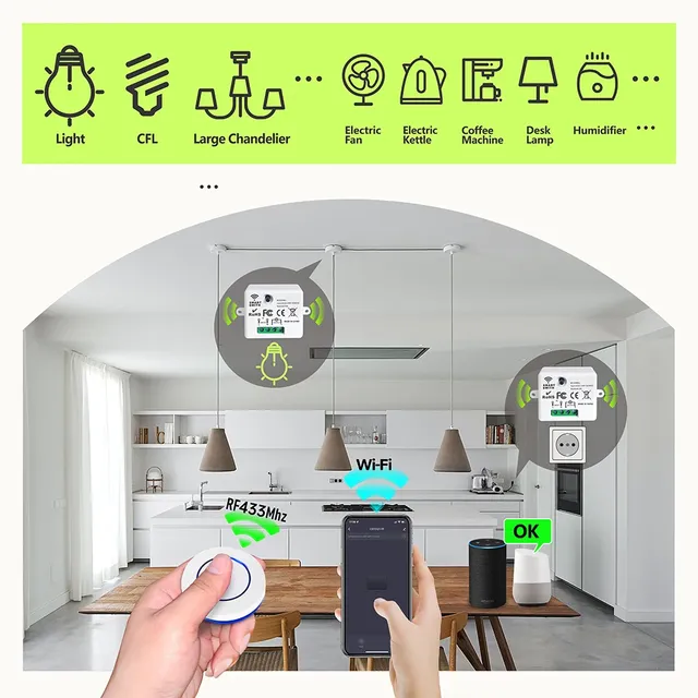 WiFi interrupteur d'éclairage intelligent Smartlife Tuya… – vue 5