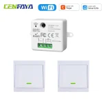 CENFAYA TUYA WiFi interrupteur d&rsquo;éclairage intelligent 110V 220V 230V 433Mhz RF panneau mural télécommande vie intelligente APP minuterie F Alexa Google Home