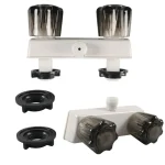 Boîte de douche à Double commande d&rsquo;eau chaude et froide, mitigeur à Double bouton, accessoires RV, inverseur ABS, robinet de salle de bains