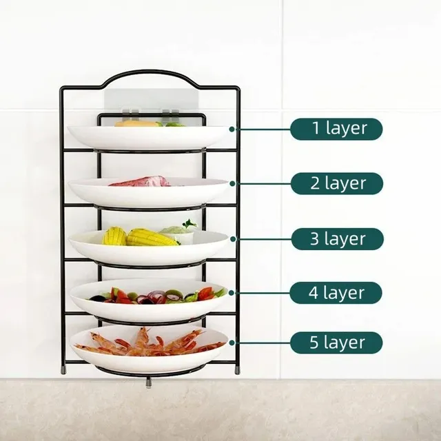Étagère de rangement de cuisine multicouche en métal – vue 6