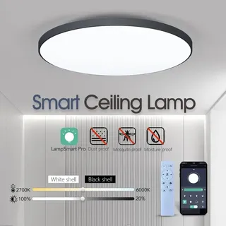 Plafonnier LED intelligent avec télécommande