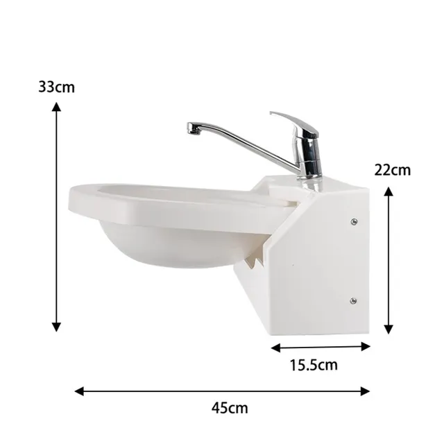 Lavabo pliable en matériau acrylique pour camping-car – vue 3