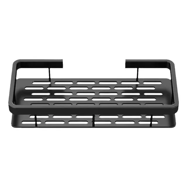 Étagère murale aluminium double niveau noir mat design… – vue 6