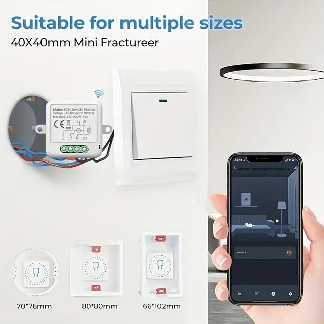 Matter Smart Switch Tech Citations de contrôle sans fil – vue 5