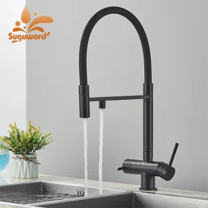 Filtre à eau de cuisine pour touristes, bec verseur, eau potable pure, robinet de centre commercial, rotation, purification de l&rsquo;eau, robinets en vedette, grue