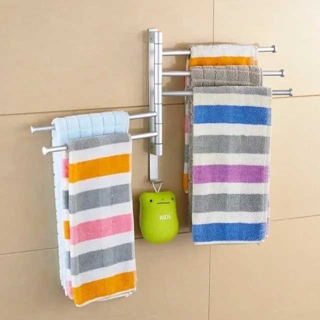 Support serviettes mural pivotant quatre bras acier inox…