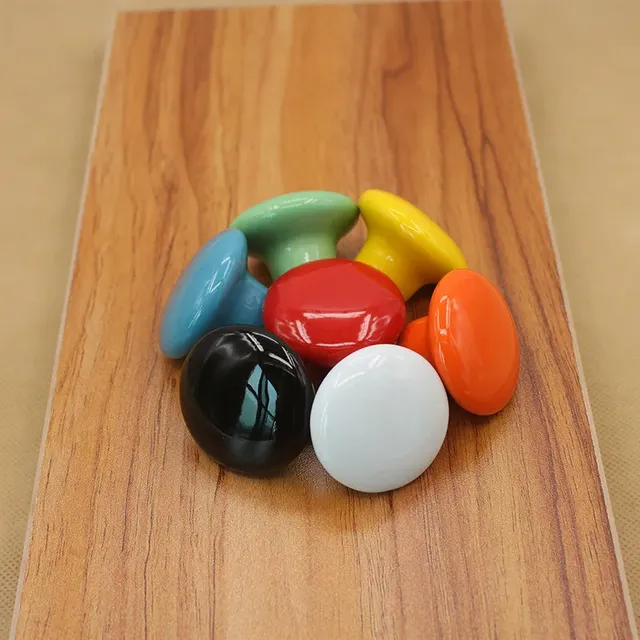 Bouton armoire céramique émaillée brillante couleur vive… – vue 4