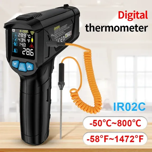 Thermomètre infrarouge numérique 600 ~ 800C