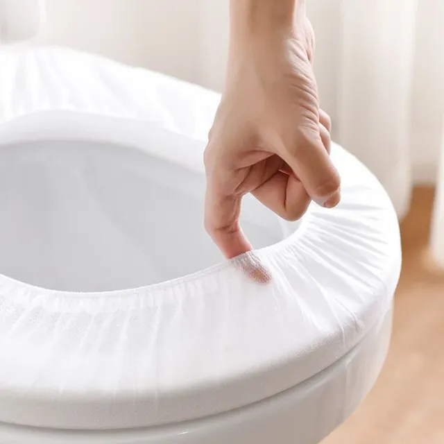 Siège de toilette blanc jetable – vue 3