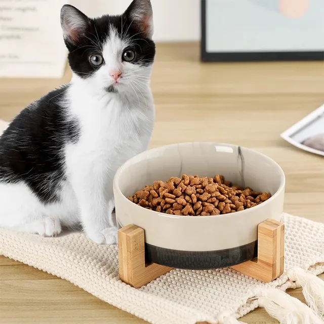 Filles en céramique avec support en bois pour animaux de… – vue 3