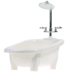 Maison de poupée meubles miniatures Mini baignoire modèle jouet Simulation accessoires de salle de bain enfants semblant maison de poupée décor jouet