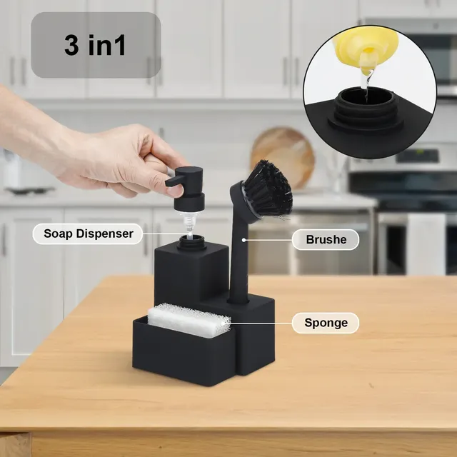Distributeur de savon plat carré moderne avec… – vue 2