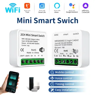 Commutateur WiFi intelligent Tuya 1/2CH