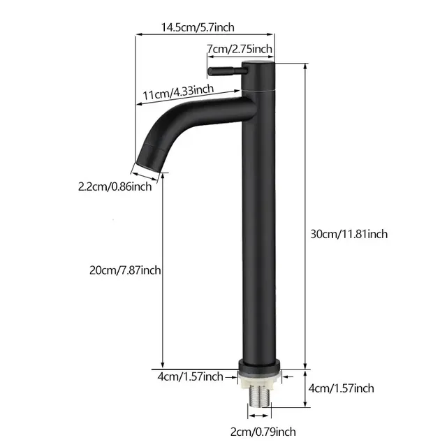 Robinet lavabo surélevé bec haut cintré monocommande… – vue 6