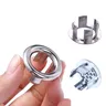 Cache tropplein lavabo rond plastique chromé anneau… – vue 5