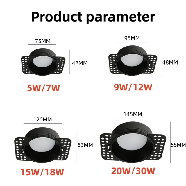 Spot Lumineux LED Circulaire Encastrable avec… – vue 6